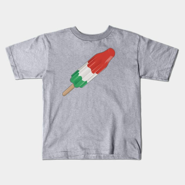 Green White and Red Rocket Popsicle Kids T-Shirt by Vector Deluxe